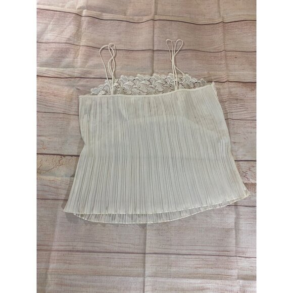 Marks & Spencer Women's Lace Pleated Sheer Lingerie Camisole Top - UK 16 (US12) - Picture 9 of 10